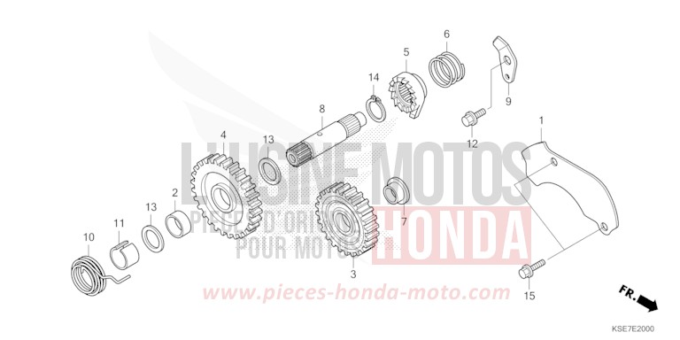 KICK STARTER SPINDLE for CRF150R "Big wheels" EXTREME RED (R292) from 2022